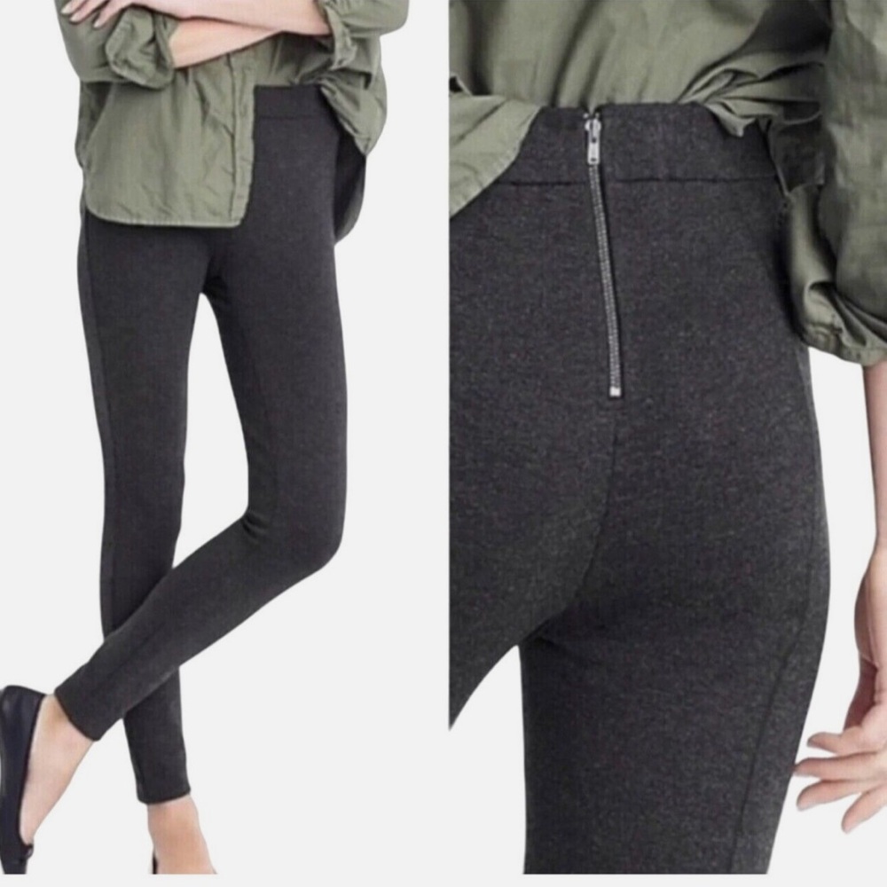 J. Crew Pixie Black Skinny Hybrid Leggings Pants 4R - Picture 3 of 8